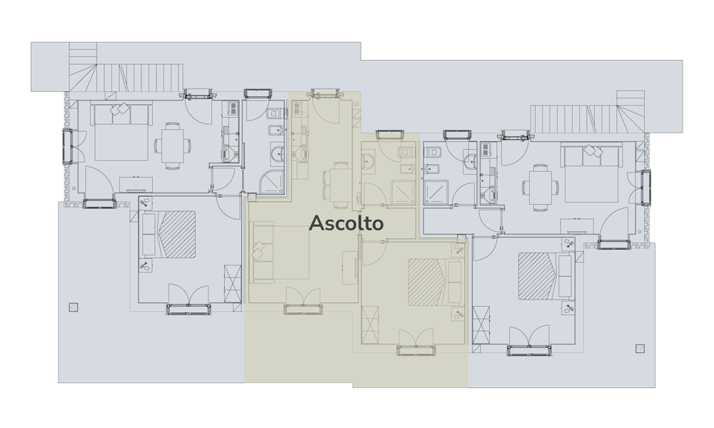 Plan of the apartment Ascolto