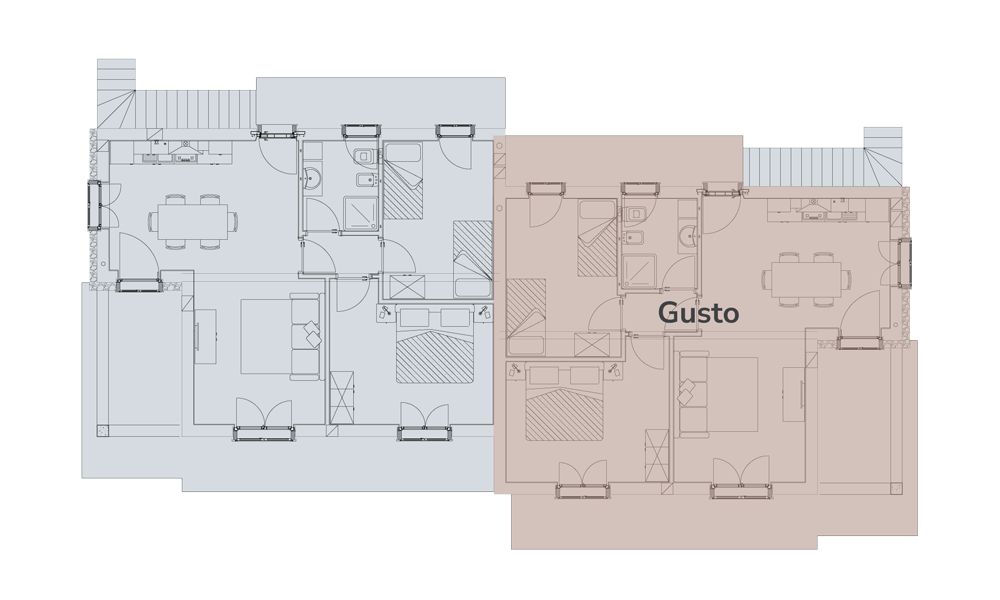 Plan of the apartment Gusto