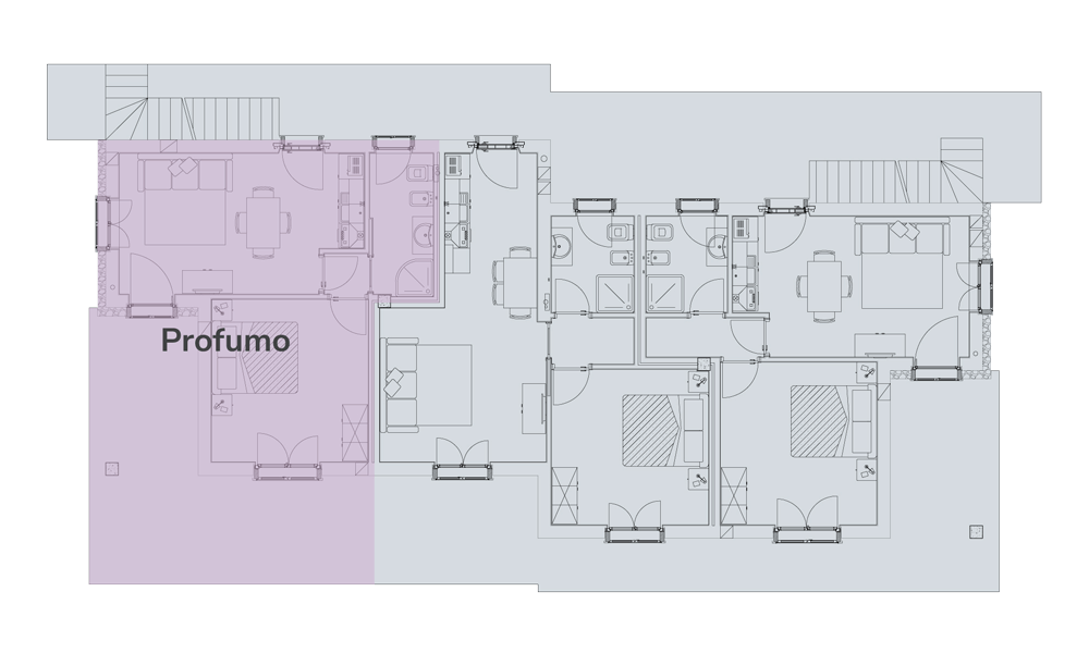 Plan of the apartment Profumo